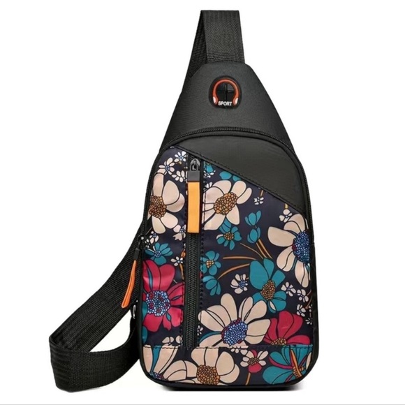 New Floral Colorblock Backpack Crossbody Shoulder Sling Bag NWT - Picture 16 of 16